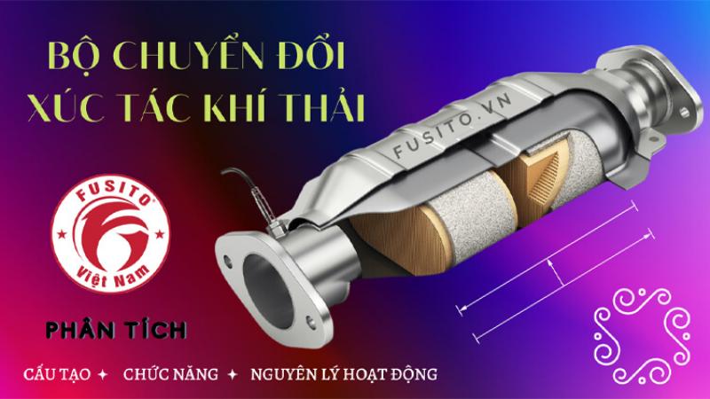 Cấu tạo chi tiết của bộ chuyển đổi xúc tác trong xe ô tô, giải thích nguyên lý hoạt động cơ bản.